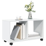 Rulleskap Hvit 72X33X42,5 Cm Konstruert Tre