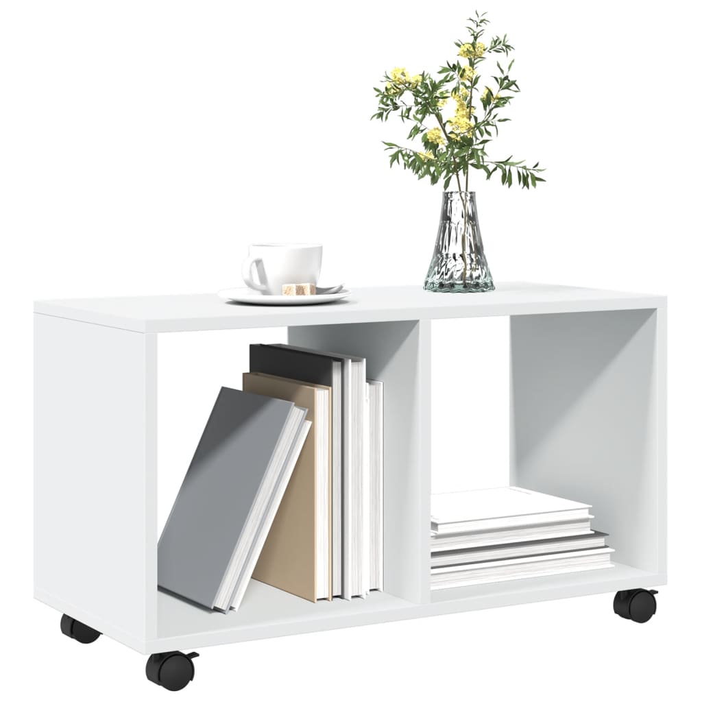 Rulleskap Hvit 72X33X42,5 Cm Konstruert Tre