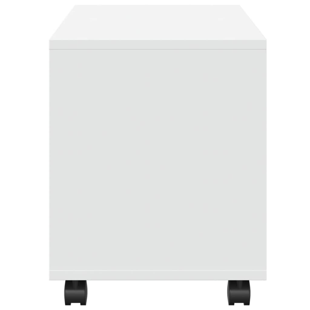 Rulleskap Hvit 72X33X42,5 Cm Konstruert Tre