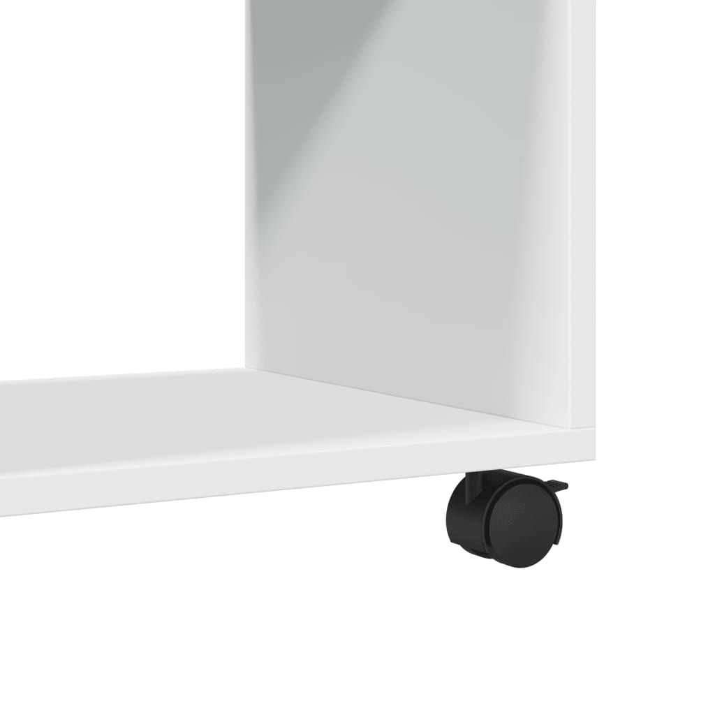 Rulleskap Hvit 72X33X42,5 Cm Konstruert Tre