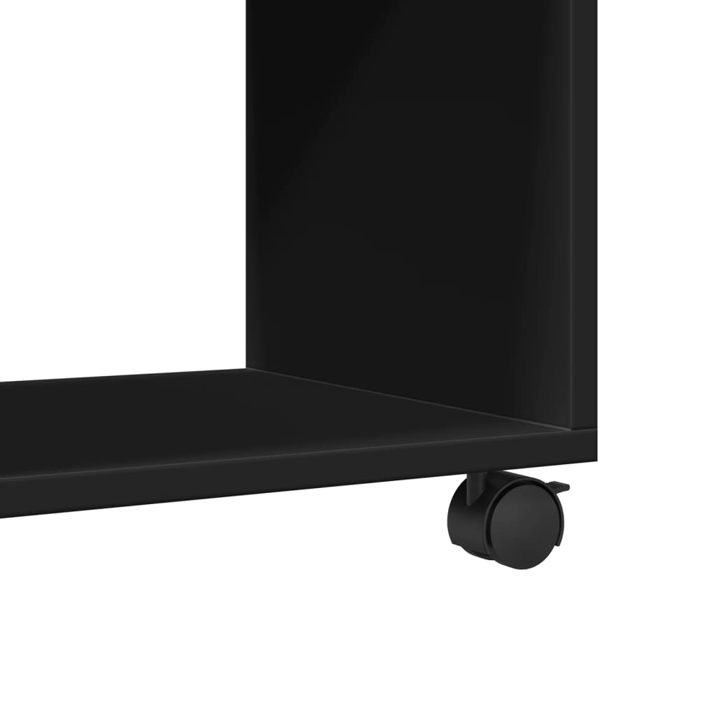 Rulleskap Svart 72X33X42,5 Cm Sponplate
