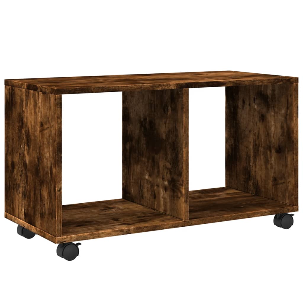 Rulleskap Røkt Eik 72X33X42,5 Cm Konstruert Tre