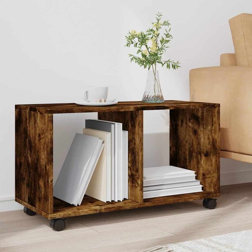 Rulleskap Røkt Eik 72X33X42,5 Cm Konstruert Tre