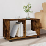 Rulleskap Røkt Eik 72X33X42,5 Cm Konstruert Tre