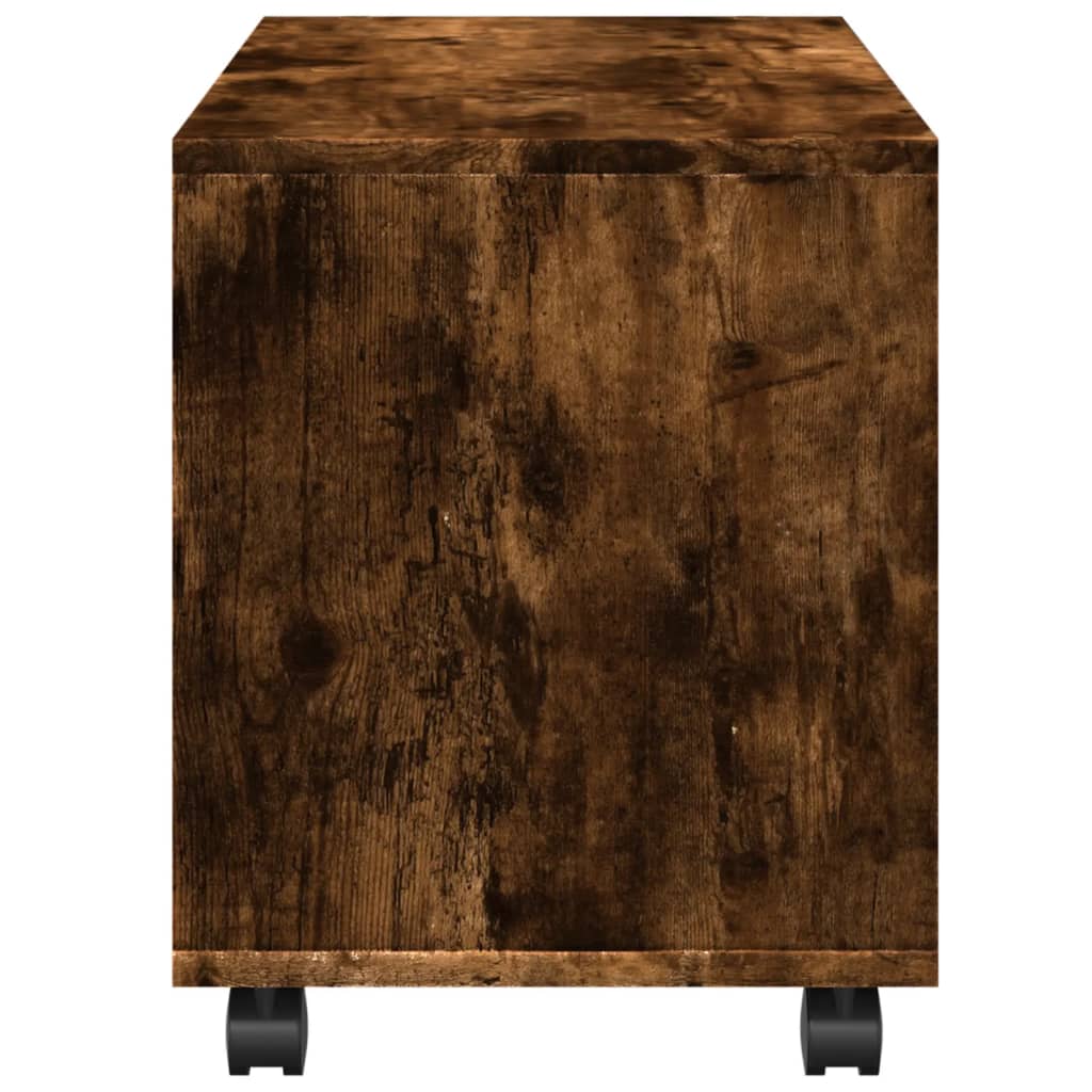 Rulleskap Røkt Eik 72X33X42,5 Cm Konstruert Tre