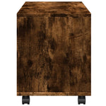 Rulleskap Røkt Eik 72X33X42,5 Cm Konstruert Tre