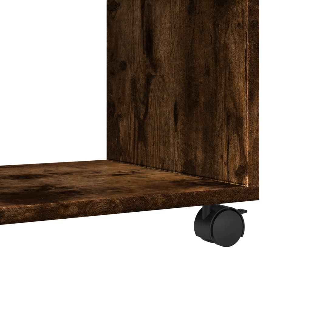 Rulleskap Røkt Eik 72X33X42,5 Cm Konstruert Tre