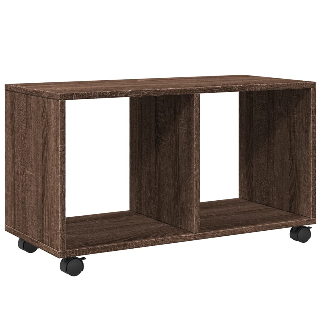 Rulleskap Brun Eik 72X33X42,5 Cm Konstruert Tre
