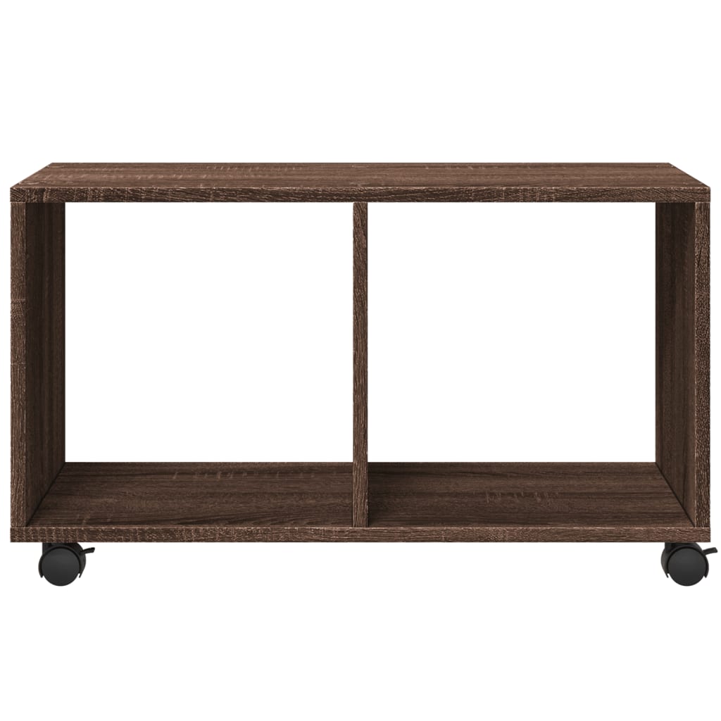Rulleskap Brun Eik 72X33X42,5 Cm Konstruert Tre