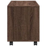 Rulleskap Brun Eik 72X33X42,5 Cm Konstruert Tre