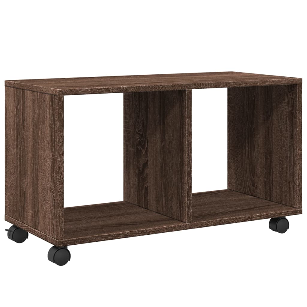 Rulleskap Brun Eik 72X33X42,5 Cm Konstruert Tre