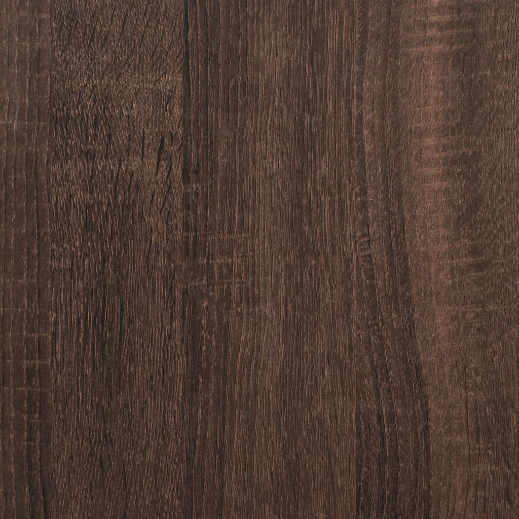 Rulleskap Brun Eik 72X33X42,5 Cm Konstruert Tre