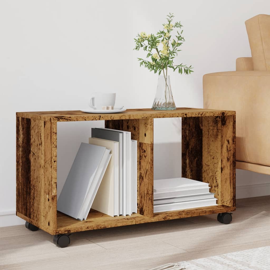 Rulleskap Gammelt Tre 72X33X42,5 Cm Konstruert Tre