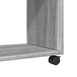 Sidebord Med Hjul Grå Sonoma 70X35X60 Cm Konstruert Tre