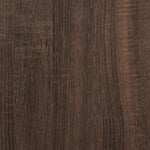Sidebord Med Hjul Brun Eik 70X35X60 Cm Konstruert Tre