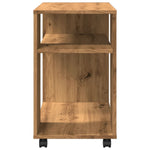 Sidebord Med Hjul Artisan Eik 70X35X60 Cm Konstruert Tre
