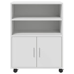 Rulleskap Hvit 60X48X81 Cm Konstruert Tre