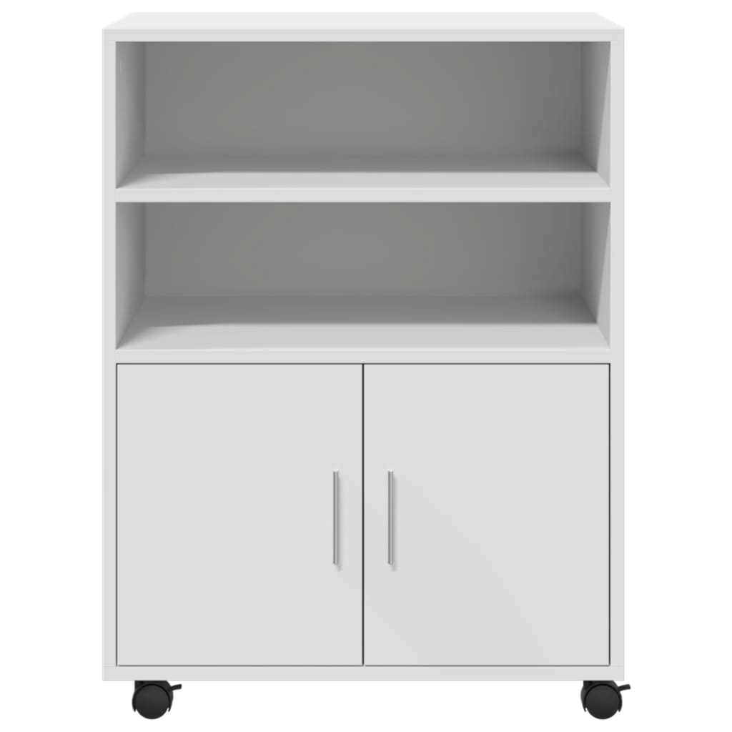 Rulleskap Hvit 60X48X81 Cm Konstruert Tre