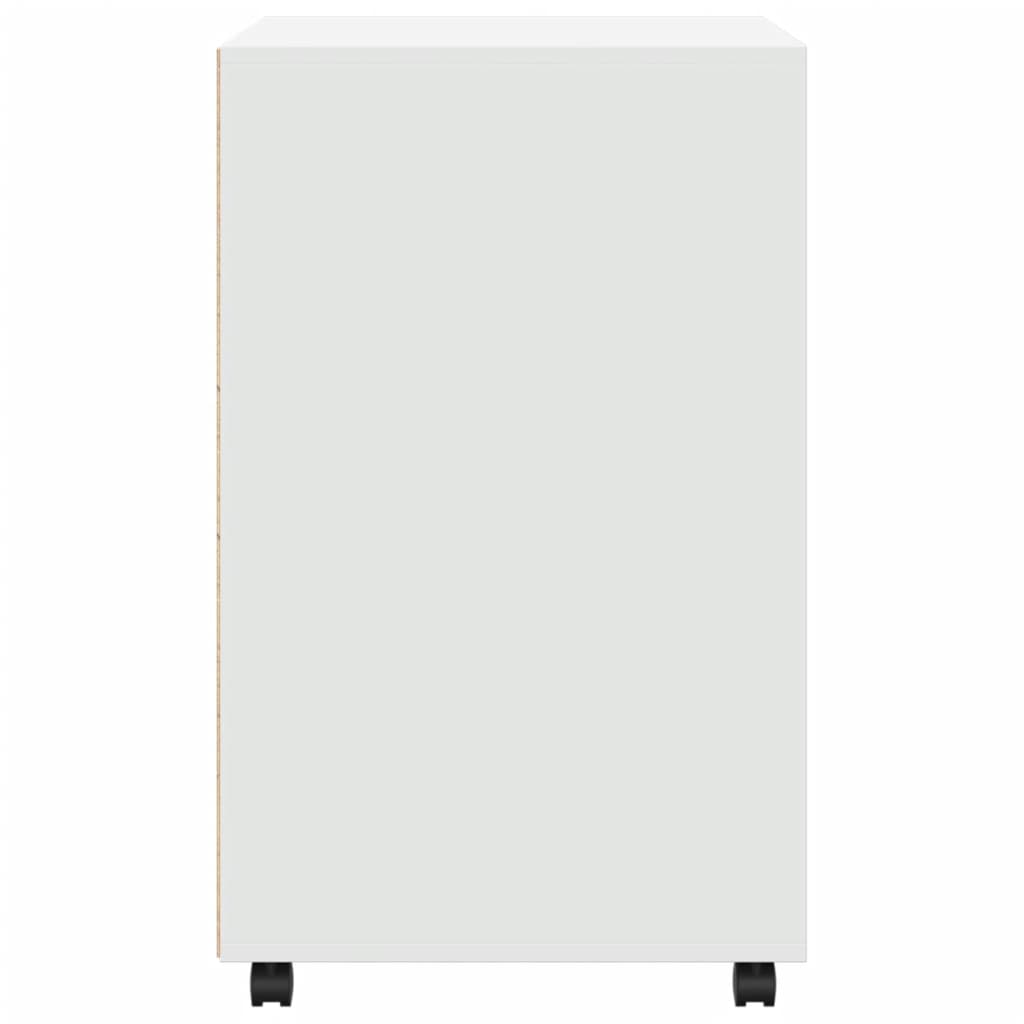 Rulleskap Hvit 60X48X81 Cm Konstruert Tre