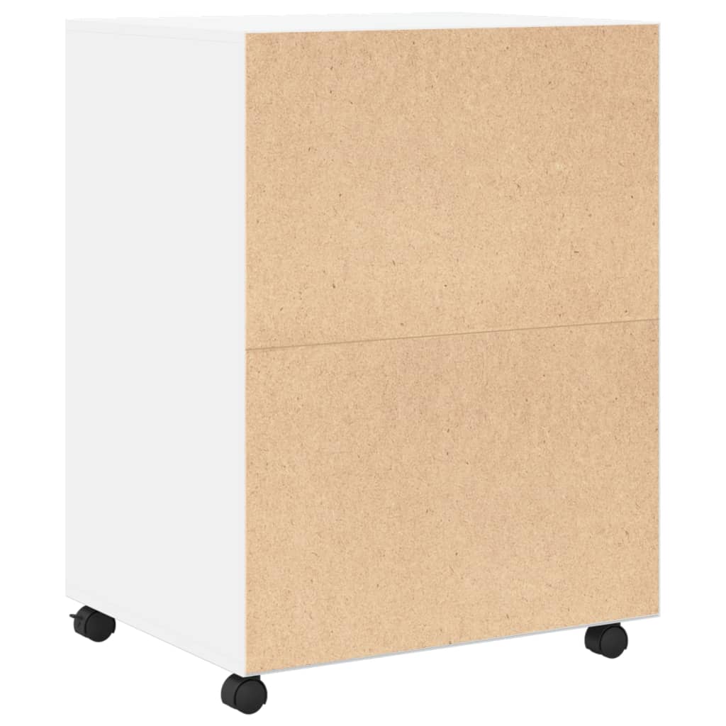 Rulleskap Hvit 60X48X81 Cm Konstruert Tre