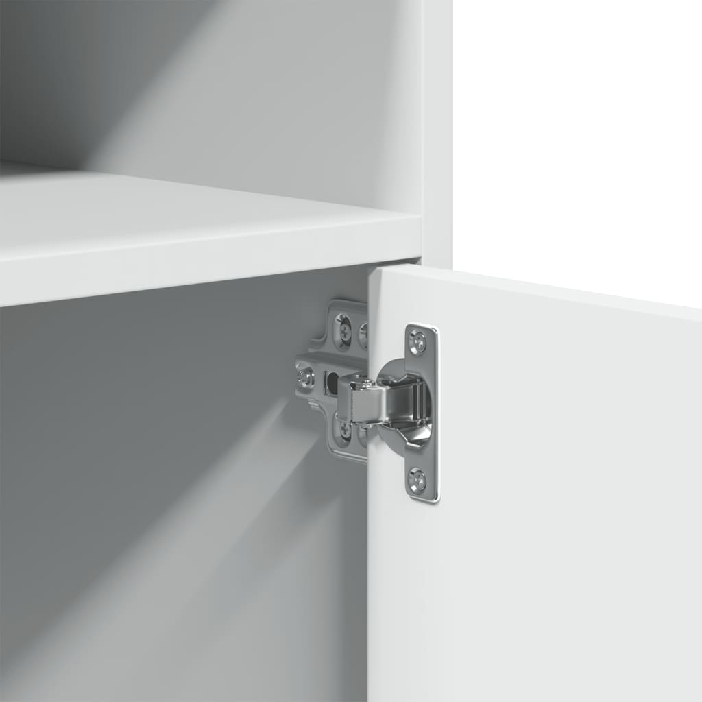 Rulleskap Hvit 60X48X81 Cm Konstruert Tre