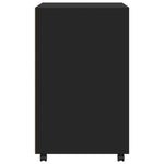 Rulleskap Svart 60X48X81 Cm Konstruert Tre