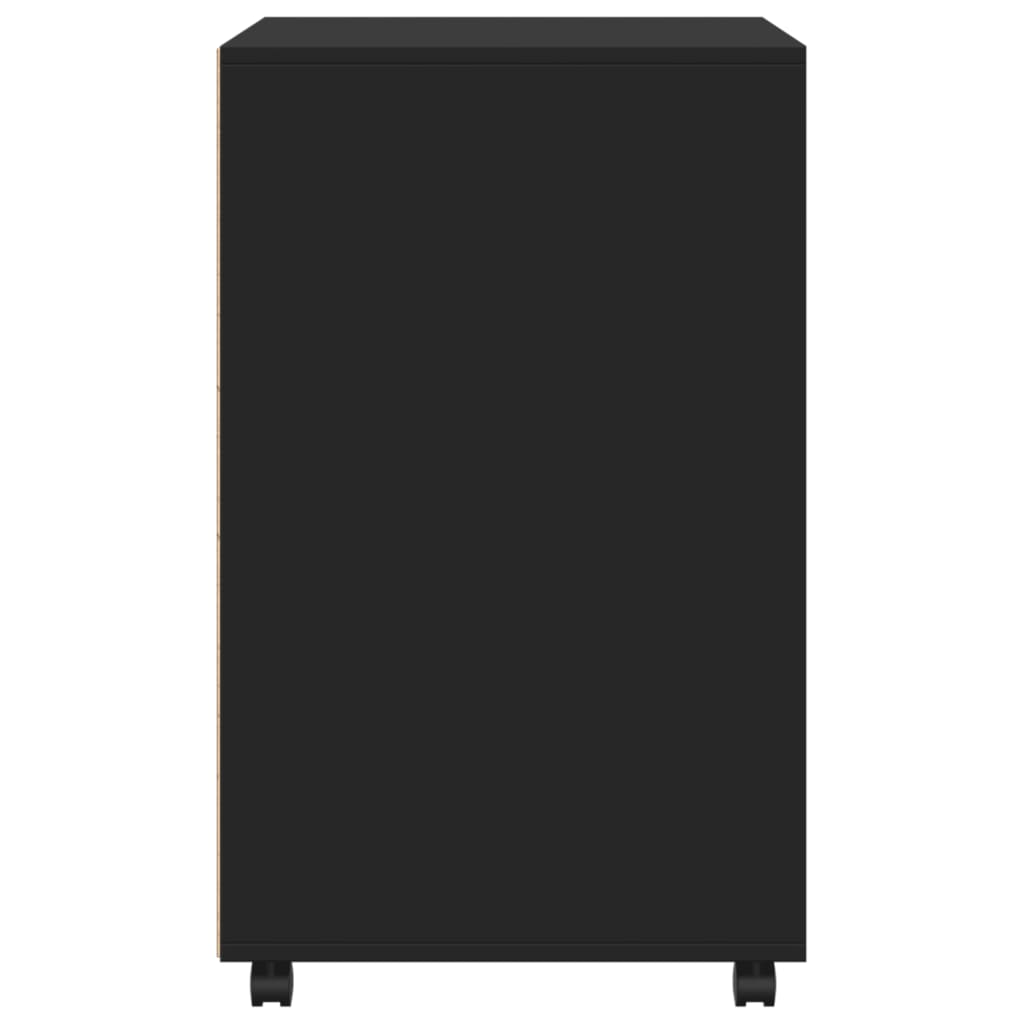 Rulleskap Svart 60X48X81 Cm Konstruert Tre