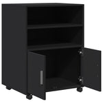 Rulleskap Svart 60X48X81 Cm Konstruert Tre