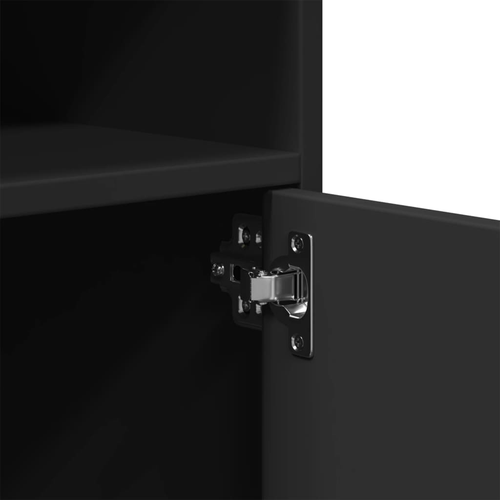 Rulleskap Svart 60X48X81 Cm Konstruert Tre