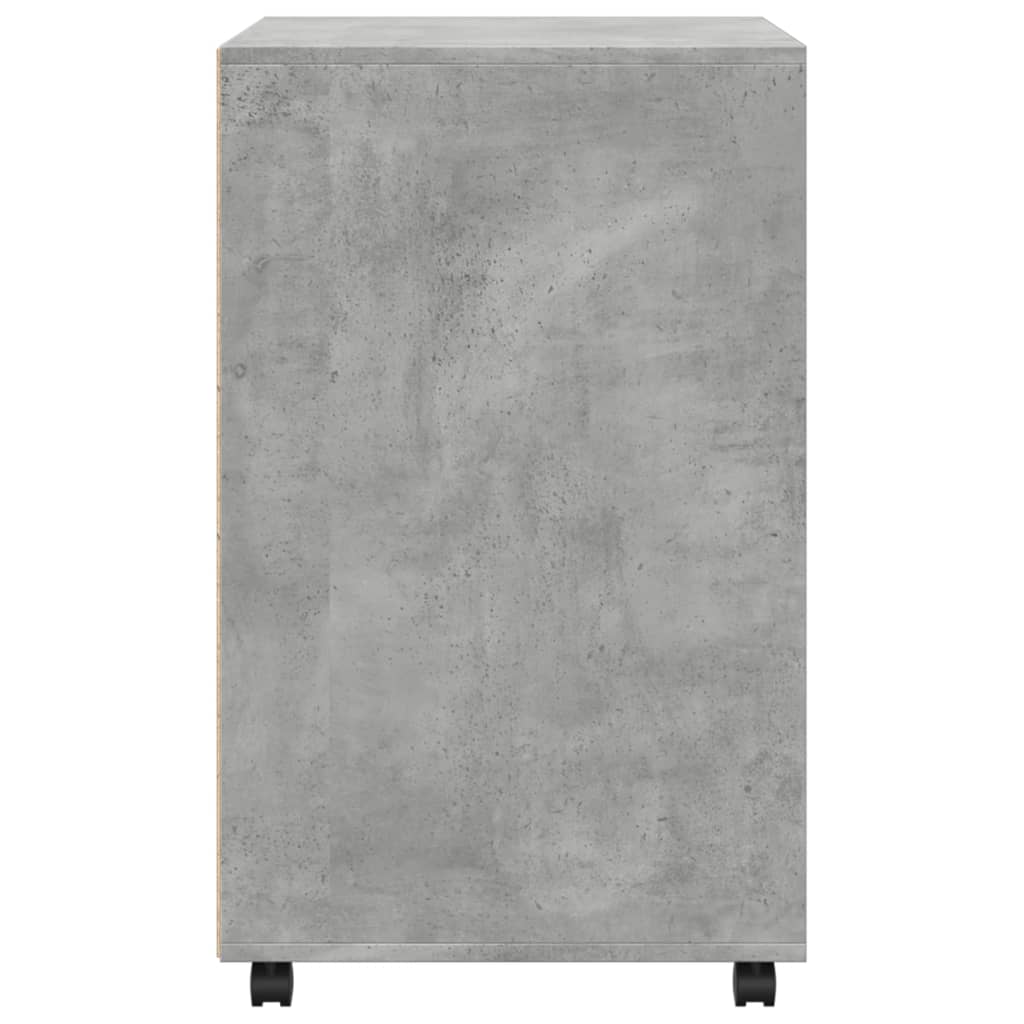 Rulleskap Betonggrå 60X48X81 Cm Konstruert Tre