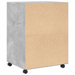 Rulleskap Betonggrå 60X48X81 Cm Konstruert Tre