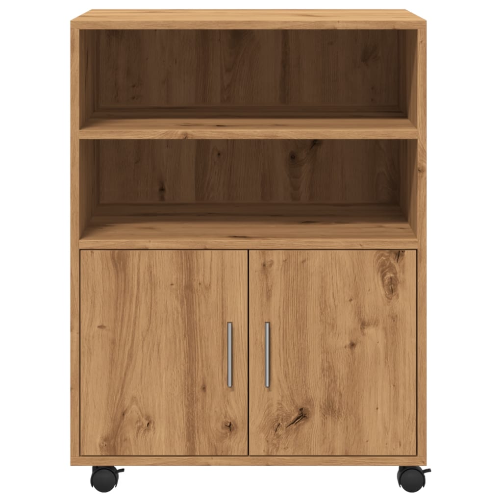 Rulleskap Artisan Eik 60X48X81 Cm Konstruert Tre
