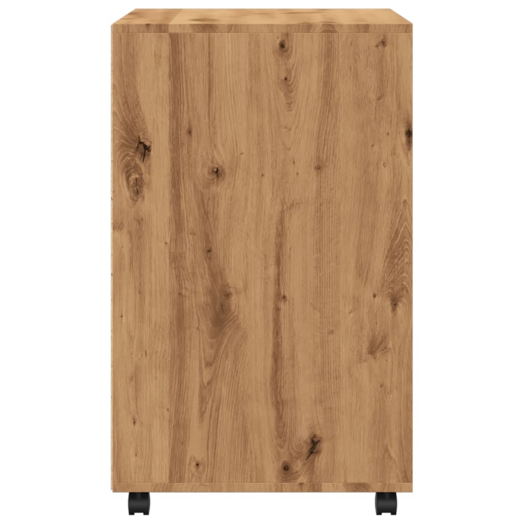 Rulleskap Artisan Eik 60X48X81 Cm Konstruert Tre