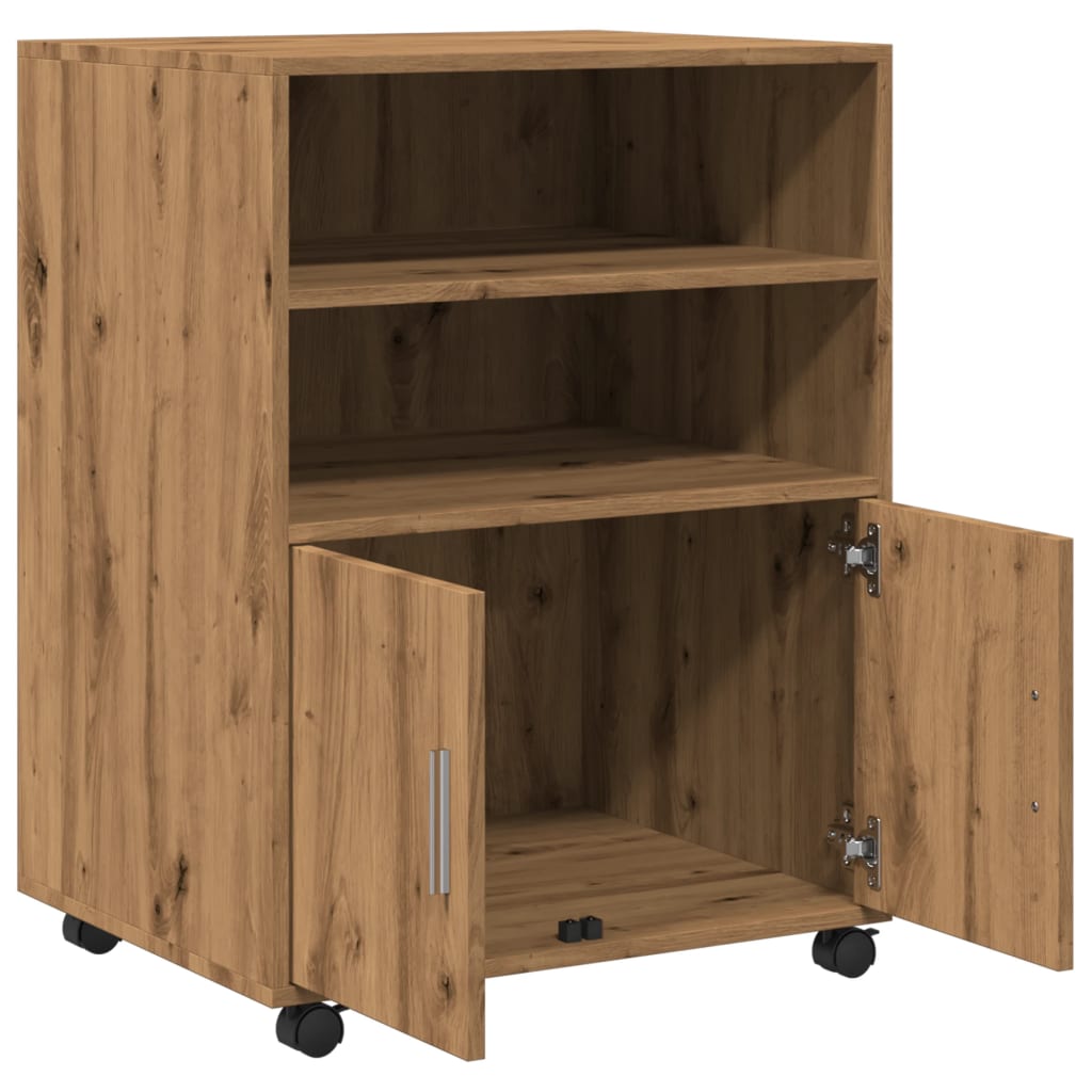 Rulleskap Artisan Eik 60X48X81 Cm Konstruert Tre