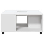 Salongbord Hvit 80X80X40 Cm Konstruert Tre