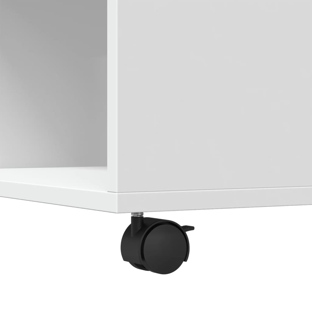 Salongbord Hvit 80X80X40 Cm Konstruert Tre