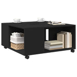 Salongbord Svart 80X80X40 Cm Konstruert Tre