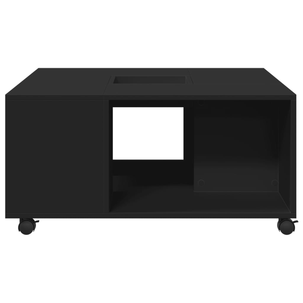 Salongbord Svart 80X80X40 Cm Konstruert Tre