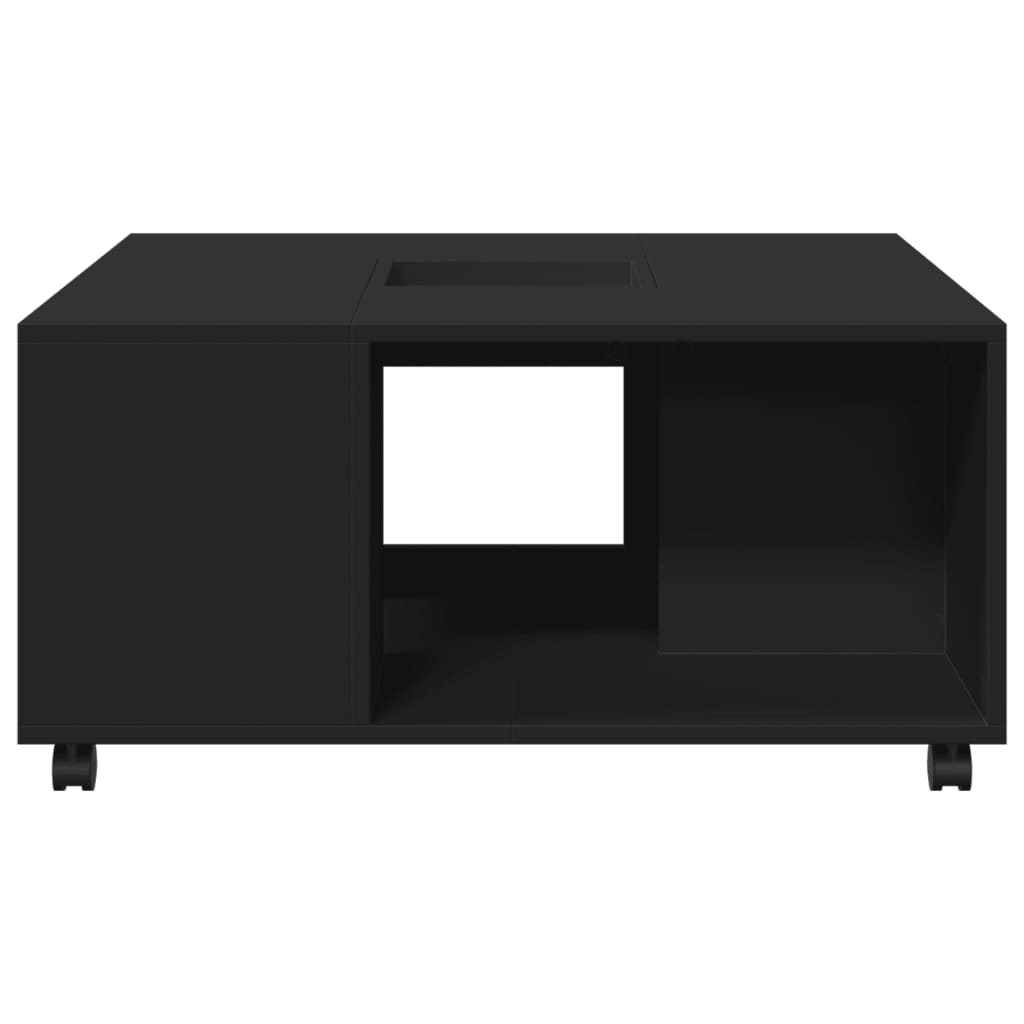 Salongbord Svart 80X80X40 Cm Konstruert Tre