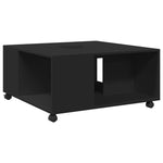 Salongbord Svart 80X80X40 Cm Konstruert Tre