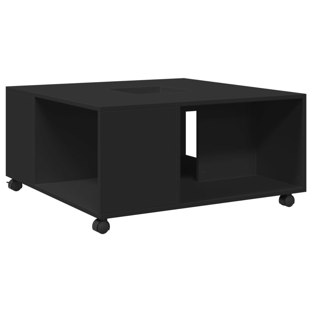 Salongbord Svart 80X80X40 Cm Konstruert Tre