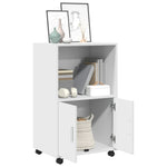 Rulleskap Hvit 55X40X91 Cm Konstruert Tre