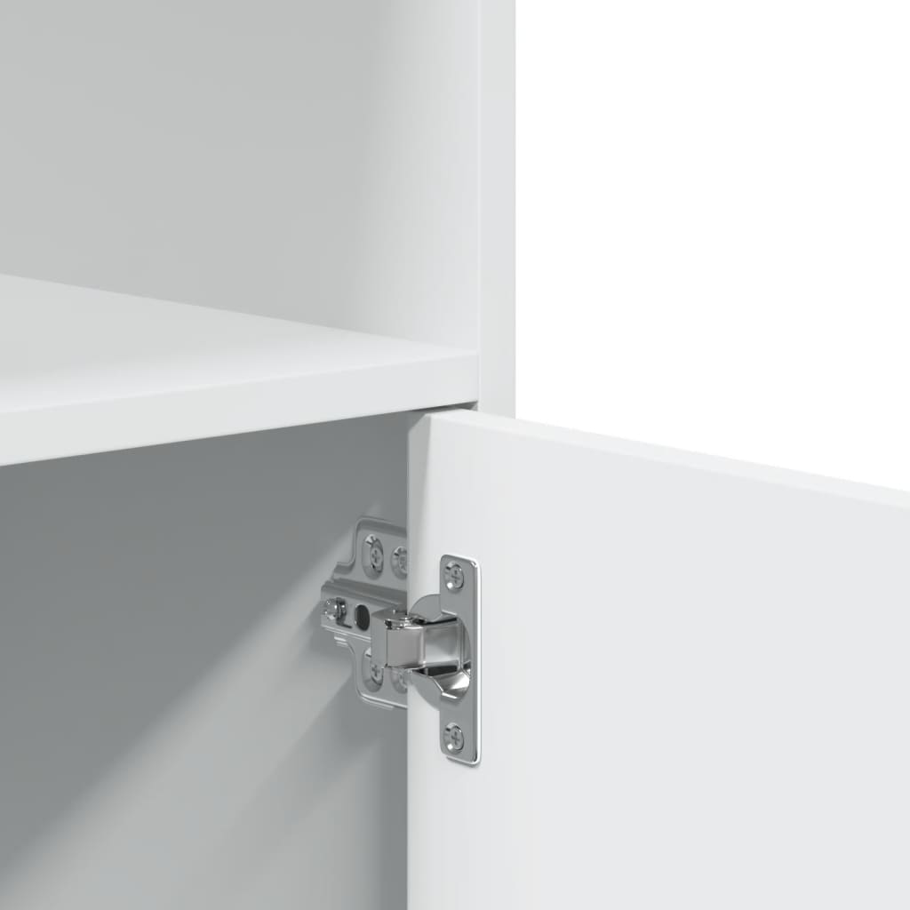 Rulleskap Hvit 55X40X91 Cm Konstruert Tre