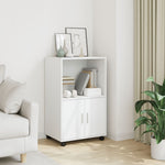 Rulleskap Hvit 55X40X91 Cm Konstruert Tre
