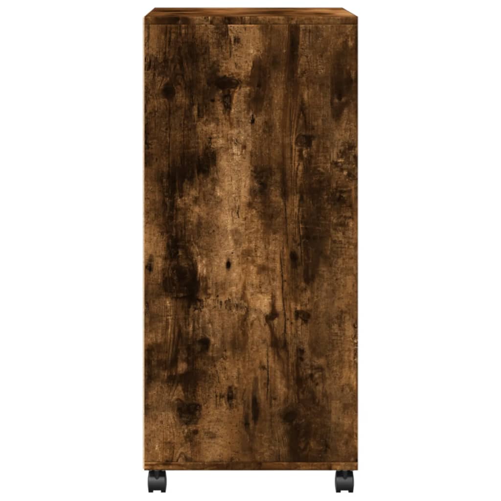 Rulleskap Røkt Eik 55X40X91 Cm Konstruert Tre