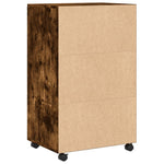 Rulleskap Røkt Eik 55X40X91 Cm Konstruert Tre
