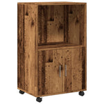 Rulleskap Gammelt Tre 55X40X91 Cm Konstruert Tre