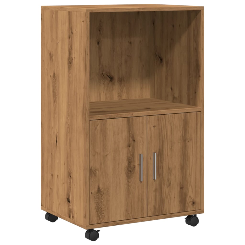 Rulleskap Artisan Eik 55X40X91 Cm Konstruert Tre