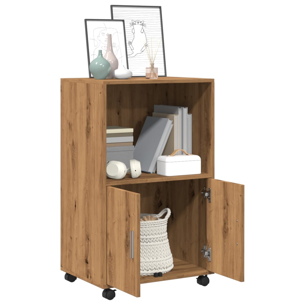 Rulleskap Artisan Eik 55X40X91 Cm Konstruert Tre