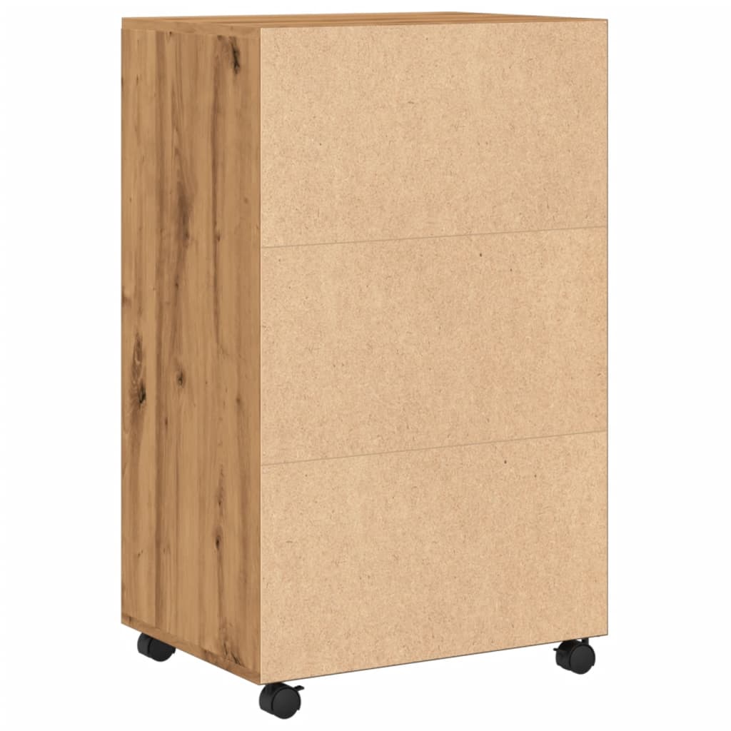 Rulleskap Artisan Eik 55X40X91 Cm Konstruert Tre
